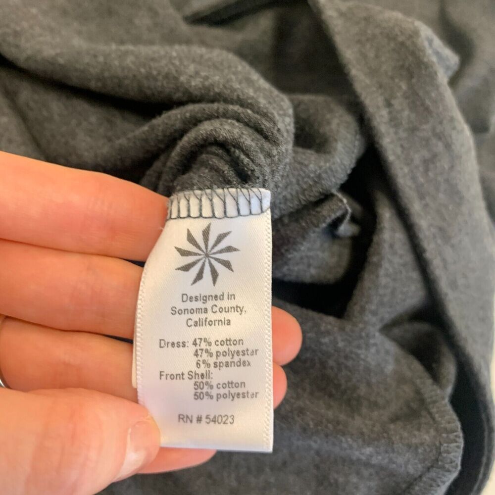 Athleta Draped Duet Faux Wrap Dress Womens S Small Gray Soft Stretch Sleeveless - Picture 9 of 12